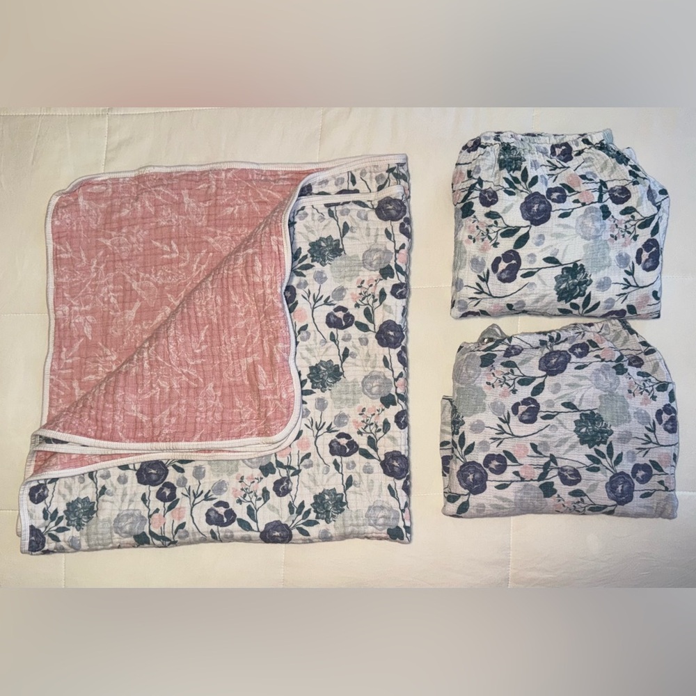 Aden + Anais Muslin Blanket and Crib Sheets